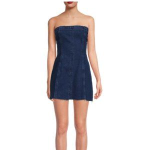 WEWOREWHAT Strapless Denim Dress